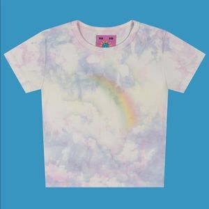 Unif Rainbow tie dye baby tee